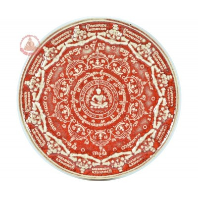 Phra Udomchoke & RaHu (佛历2547) 阿赞坤潘 (佛祖版本陶瓷面7cm)
