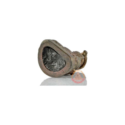 哈努嫚与拉胡，阿赞坤潘LekMueng  (佛历2547) 绿色瓷 4.5cm