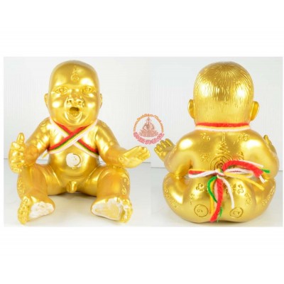 古曼童金身，阿赞尼空加持（佛历2555 Sao-ha）Gold Plated, Seat Big Version