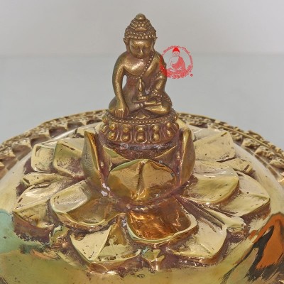 编号：2药师佛圣水容器，龙婆Kloy加持（佛历2556）4英寸入口，只做200个，Wat PuKowThong
