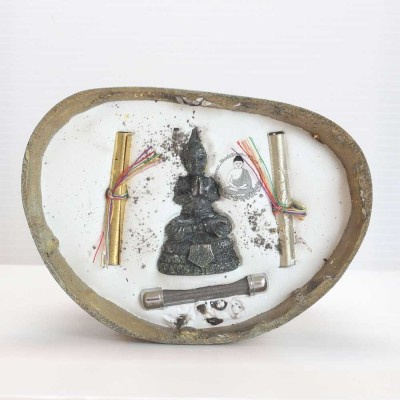 KuMan MaHa PooTi  NaNaThong 3 Inches Lap Statue (2561) Ajahn SuBin