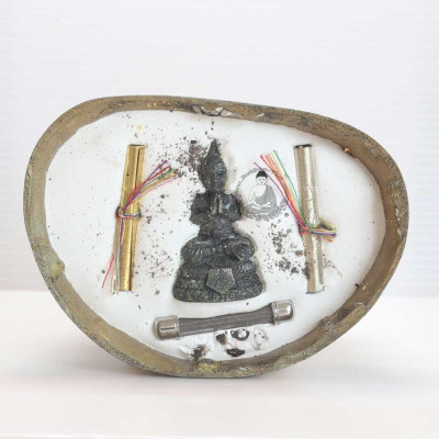 KuMan MaHa PooTi  NaNaThong 3 Inches Lap Statue (2561) Ajahn SuBin