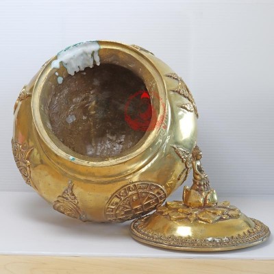 药师佛圣水容器4寸，龙婆Kloy加持（佛历2556）法会用过的，只做200个