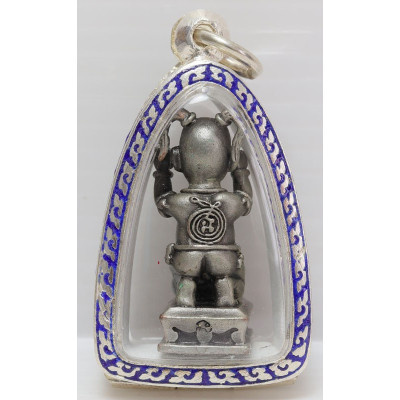 LP SomChai KuManThong 2555 Wat DanKwen KaMaKan Version, Takrut, Silver Casing