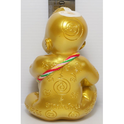 古曼童金身，阿赞尼空加持（佛历2563）Gold Painted, Seat, Bag,  Version