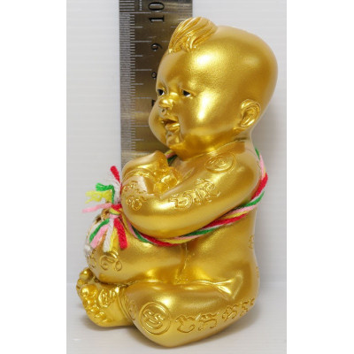古曼童金身，阿赞尼空加持（佛历2563）Gold Painted, Seat, Bag,  Version
