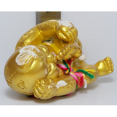 KuManThong Statue Ajahn NiKom 2563 Gold Plated, Suck Toe Version