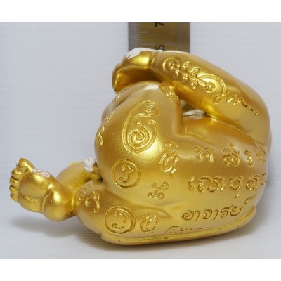 古曼童金身，阿赞尼空加持（佛历2563）Gold Painted, Suck Toe Version