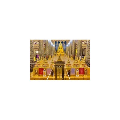 Special Batch SaoHa 2563 S/n:267 Phra Buddha ChinNaRat 9 Inches Lap Statue Wat Yai  Gold Leaf Pasted