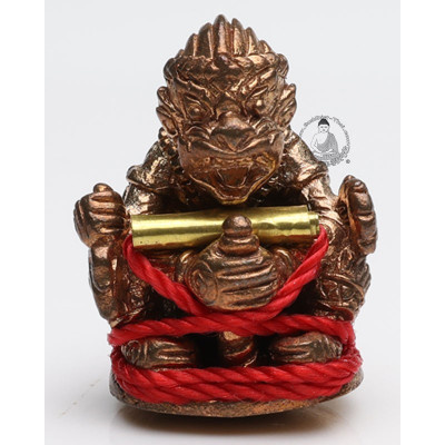 阿赞 Deng 佛历2551 Wat Rai 那瓦 哈努曼 佛牌 2.5cm, 达固，符管