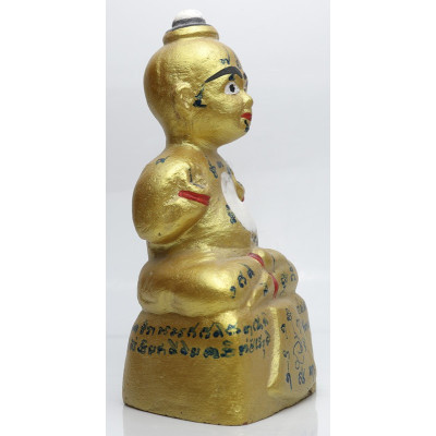 古曼童金身龙莆炎加持,佛历2555,高6英寸手写护身符,Wat SamNgam