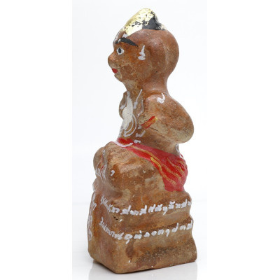 LP Yam 2555 KuManThong 5 Inches Statue Wat Sam Ngam, Handwritten Talisman