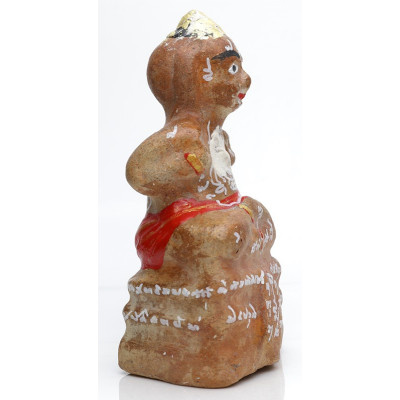 LP Yam 2555 KuManThong 5 Inches Statue Wat Sam Ngam, Handwritten Talisman