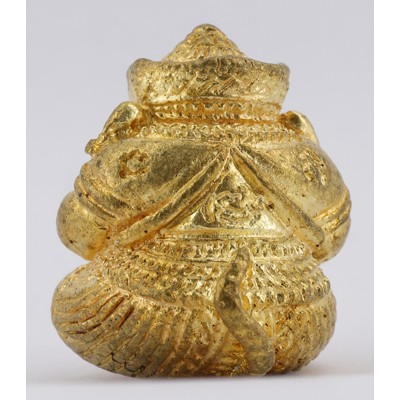 LP Hong 2553 Phra PiKaNet Pidta Gold Plated 2cm Wat SuSanThungMon