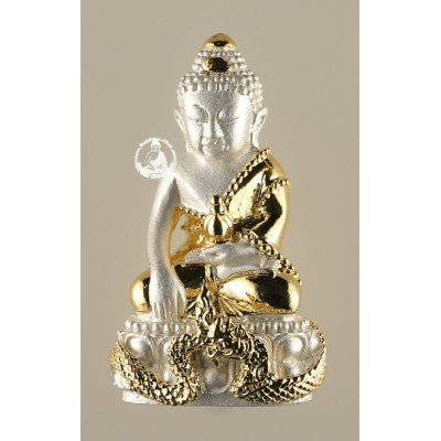Phra Kring & PaYaNak 2564 Wat Thai, Silver, Gold, Pink or Rainbow Colour 3.9cm With New Plastic Casing