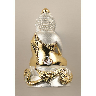 Phra Kring & PaYaNak 2564 Wat Thai, Silver, Gold, Pink or Rainbow Colour 1.8cm With New Plastic Casing