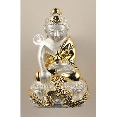 Phra Kring & PaYaNak 2564 Wat Thai, Silver, Gold, Pink or Rainbow Colour 1.8cm With New Plastic Casing