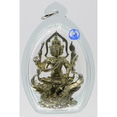 ChaoKhun Surasak Blessed 2558 Wat RaKhang, PraProm with Silver Takrut, Make...