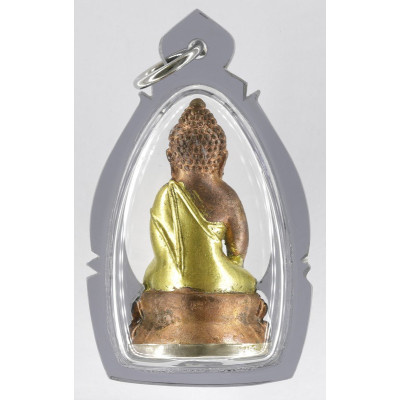 S/n:119 Phra Kring Silver Base, Bon Gold Pasted, LP Keow 2555 Wat HuiNgor