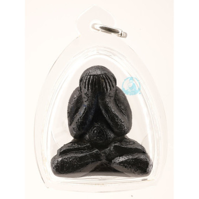 Made 657 Lp Keow and 9 Famous Monks Blessed 2557 Hand Mould Phra Pidta with Talisman Wat PruTu