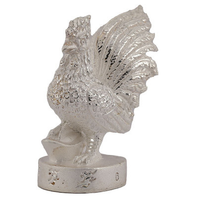 S/n:6 Silver PaYa Kai, Wealthy King Rooster, KuBa KamPeng 2559 Silver Plated Takrut
