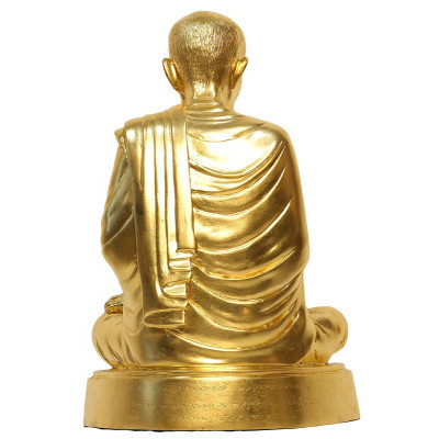 S/n:** Wat RaKhang Phra Buddhacharn Toh 2555 Gold Pasted Ajahn Toh 9 Inches Lap Statue
