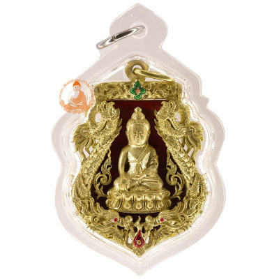 S/n:804 Phra Kring Roy-pi Wat BoWon 2554 ThongRaKang, Red LongYa, Gold Takrut