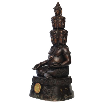 Made 488 S/n:18, LP ThongDam 9 Face Millionaire Buddha 2562 Wat Tham KaPian Thong, 5 inches Lap