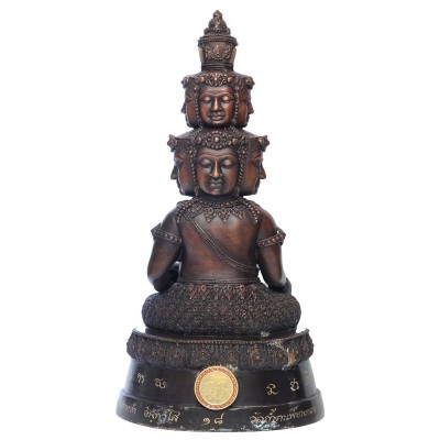 Made 488 S/n:18, LP ThongDam 9 Face Millionaire Buddha 2562 Wat Tham KaPian Thong, 5 inches Lap