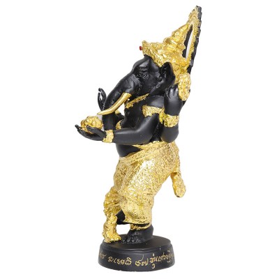 LP Key 2550 Phra PiKaNet Gold Pasted Statue Height 17cm Wat SiLamYong