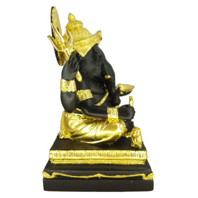 LP Key 2550 Phra PiKaNet Gold Pasted Statue Height 16cm Wat SiLamYong