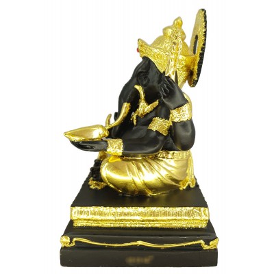 LP Key 2550 Phra PiKaNet Gold Pasted Statue Height 16cm Wat SiLamYong