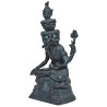 Made 88 S/n:18 LP ThongDam 9 Face Phra Lersi Statue 2562 Wat Tham KaPian Thong, 5 inches Lap