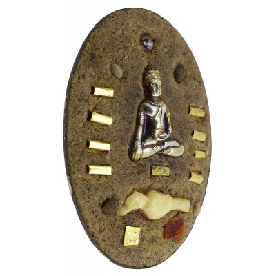 纯金符管,打造39尊,编号,龙婆宏自身牌,佛历2554,Phra Petsurin