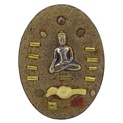 Made 39 Locket LP Hong 2554 Phra Petsurin 9xGold Takruts, Ivery Salika