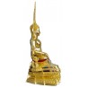 Special Batch SaoHa 2563 S/n:879 Phra Buddha ChinNaRat 9 Inches Lap Statue Wat Yai  Gold Leaf Pasted