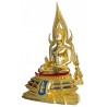 Special Batch SaoHa 2563 S/n:879 Phra Buddha ChinNaRat 9 Inches Lap Statue Wat Yai  Gold Leaf Pasted