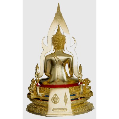 Special Batch SaoHa 2563 S/n:879 Phra Buddha ChinNaRat 9 Inches Lap Statue Wat Yai  Gold Leaf Pasted