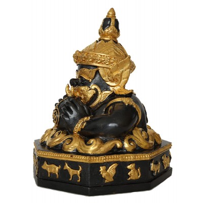 编号: 719 Phra 啦胡金身贴金,佛历2559,高 17cm LP Eaum, SamaNak Sorng TaLingChan