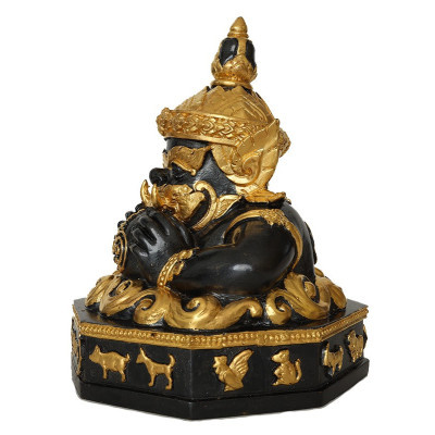 编号: 719 Phra 啦胡金身贴金,佛历2559,高 17cm LP Eaum, SamaNak Sorng TaLingChan