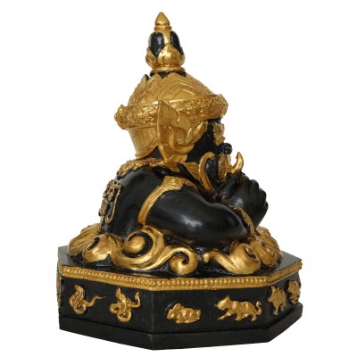 编号: 719 Phra 啦胡金身贴金,佛历2559,高 17cm LP Eaum, SamaNak Sorng TaLingChan