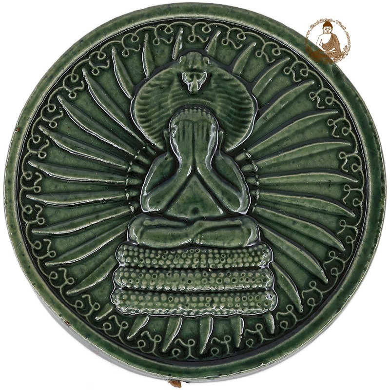 Made 300 Ajahn KhunPan 2 Face Phra Pidta 2546 Ceramic 4.5cm