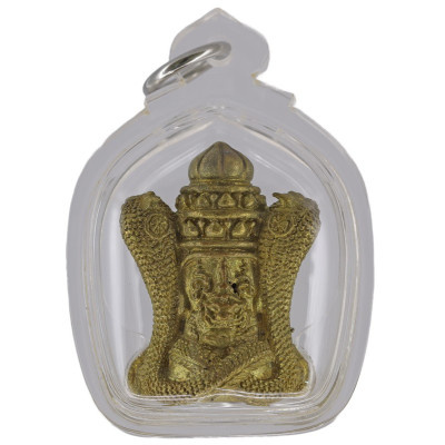 108 Monks Blessed Luang Nui 2549 KohSetThee 1st Batch Phra Pidta PanPaKan, ThongRaKhang 3cm S/n:887