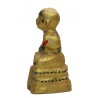 LP Yam 2552 KuManThong 3.5 Inches Statue Wat Sam Ngam, Handwritten Talisman