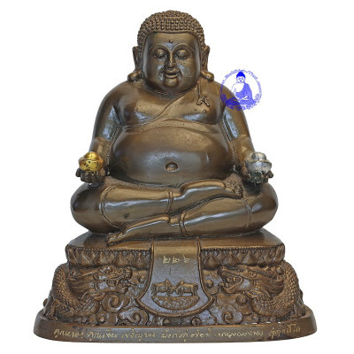 编号:龙婆同善咖财5寸腿铜像,佛历2562,高度18cm做300尊