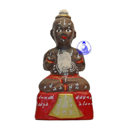 LP Yam 2555 KuManThong 6 Inches Statue Wat Sam Ngam, Handwritten Talisman
