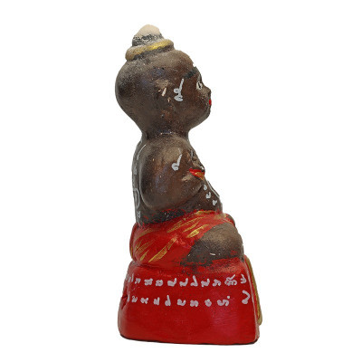 LP Yam 2555 KuManThong 6 Inches Statue Wat Sam Ngam, Handwritten Talisman