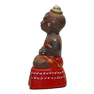 LP Yam 2555 KuManThong 6 Inches Statue Wat Sam Ngam, Handwritten Talisman