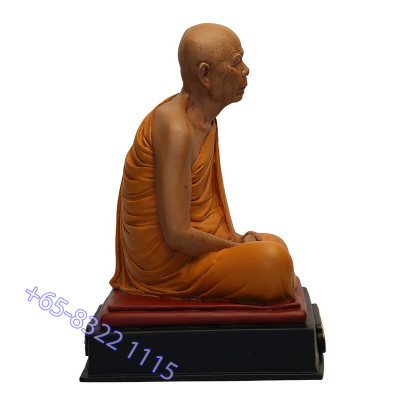 Made 356 S/n:139 LP Tim 5 Inches Lap Statue 2565 Wat Laharnrai, Ashes LP Tim