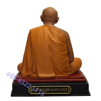 Made 356 S/n:139 LP Tim 5 Inches Lap Statue 2565 Wat Laharnrai, Ashes LP Tim